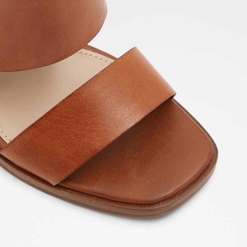 Aldo sandale na visoku petu FIELIA LEA SMOOTH - smeđa 5