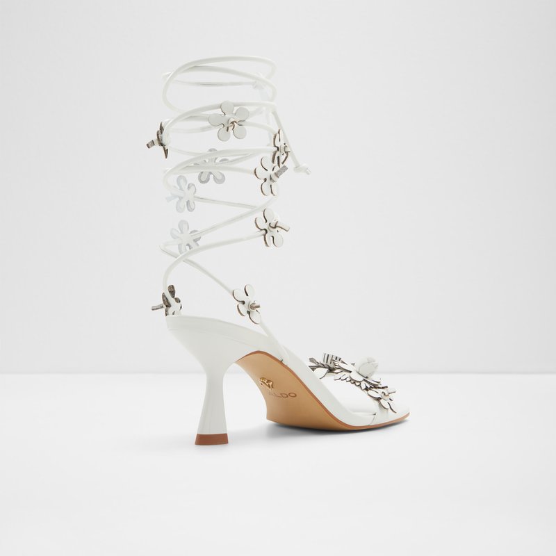 Aldo sandale na srednje visoku petu FIORELA LEA SMOOTH - bijela 2