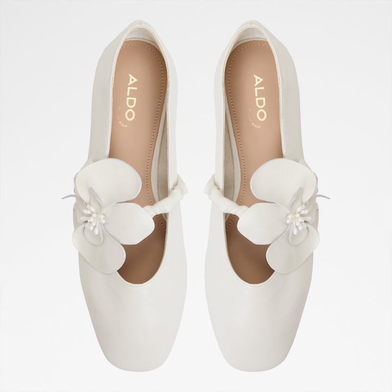 Aldo balerinke FLORALINA LEA SMOOTH - bijela 6