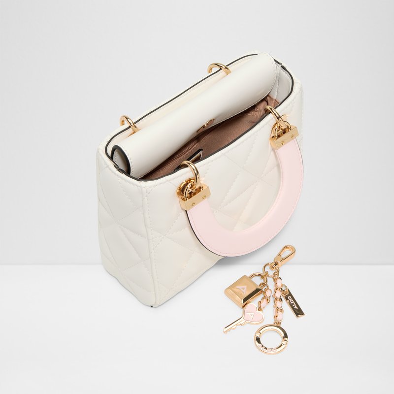 Aldo satchel torbica za nošenje u ruci ili na ramenu FLORENSE SYN MIX MAT - bijela 4