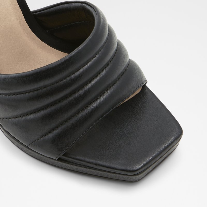Aldo sandale na visoku petu GENNIA LEA SMOOTH - crna 2