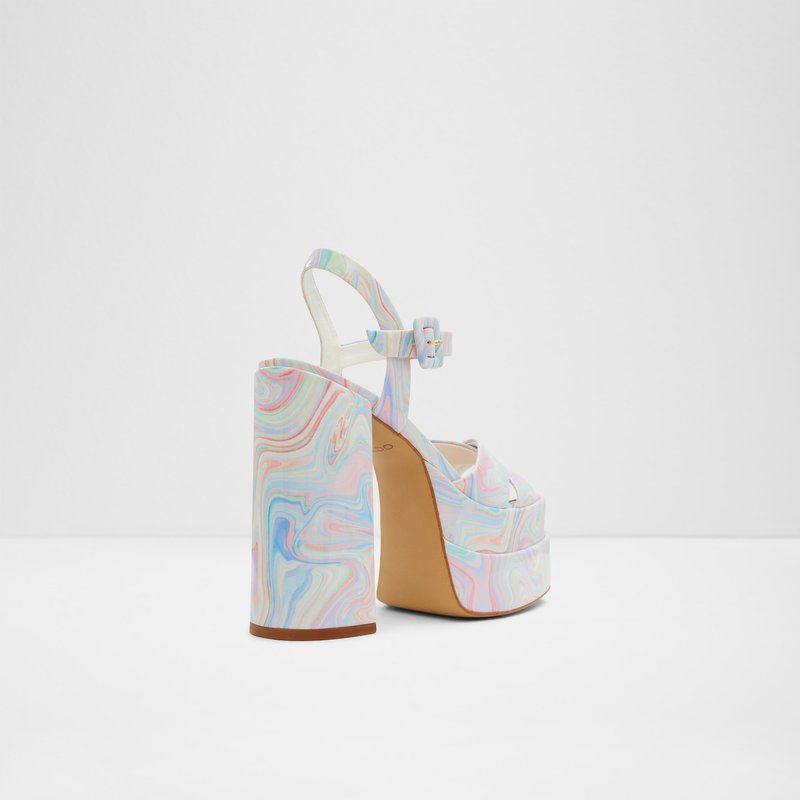 Aldo sandale na visoku petu GISELL SYN PATENT - multicolor 2