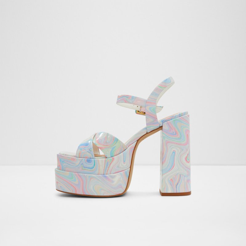 Aldo sandale na visoku petu GISELL SYN PATENT - multicolor 3