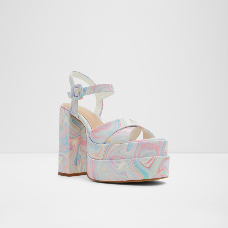 Aldo sandale na visoku petu GISELL SYN PATENT - multicolor 4