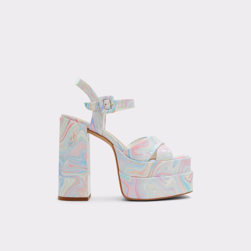 Aldo sandale na visoku petu GISELL SYN PATENT - multicolor 1