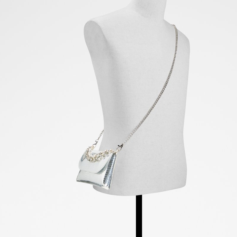Aldo ženske remen s odvojivom torbicom GLAMVERSE - srebrna 4