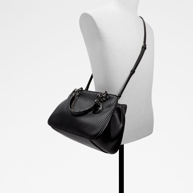 Aldo satchel torbica za nošenje u ruci GLORIANA SYN MIX MAT - crna 3