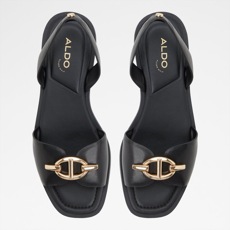 Aldo ravne sandale GOASSI SYN SMOOTH - crna 5