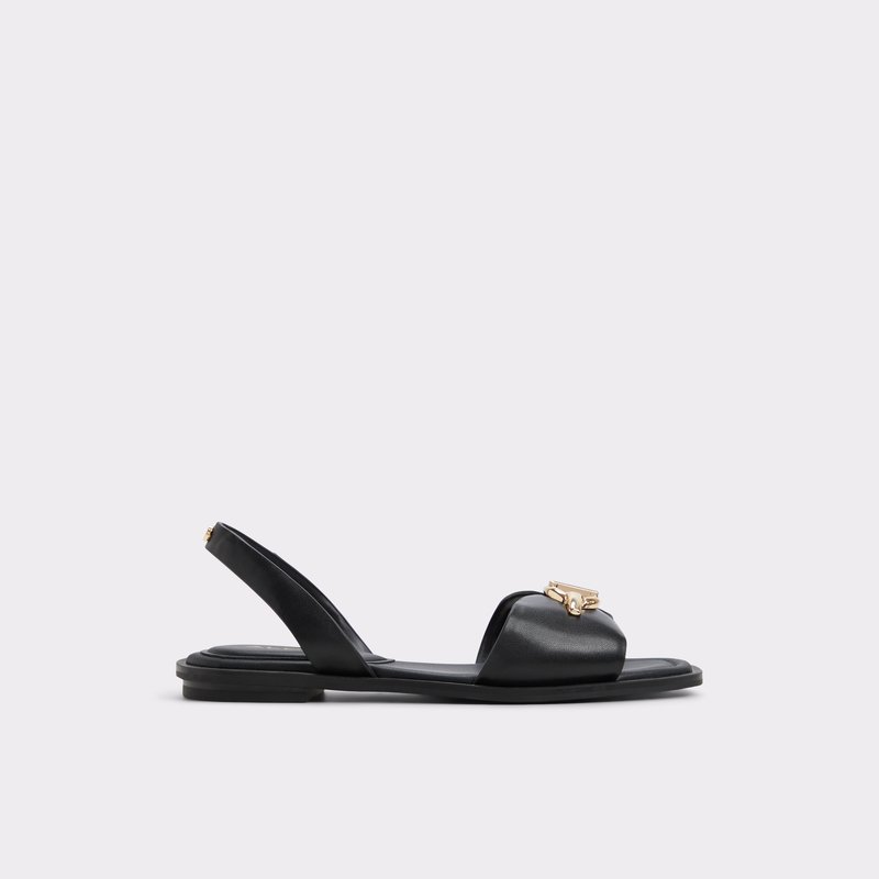 Aldo ravne sandale GOASSI SYN SMOOTH - crna 1