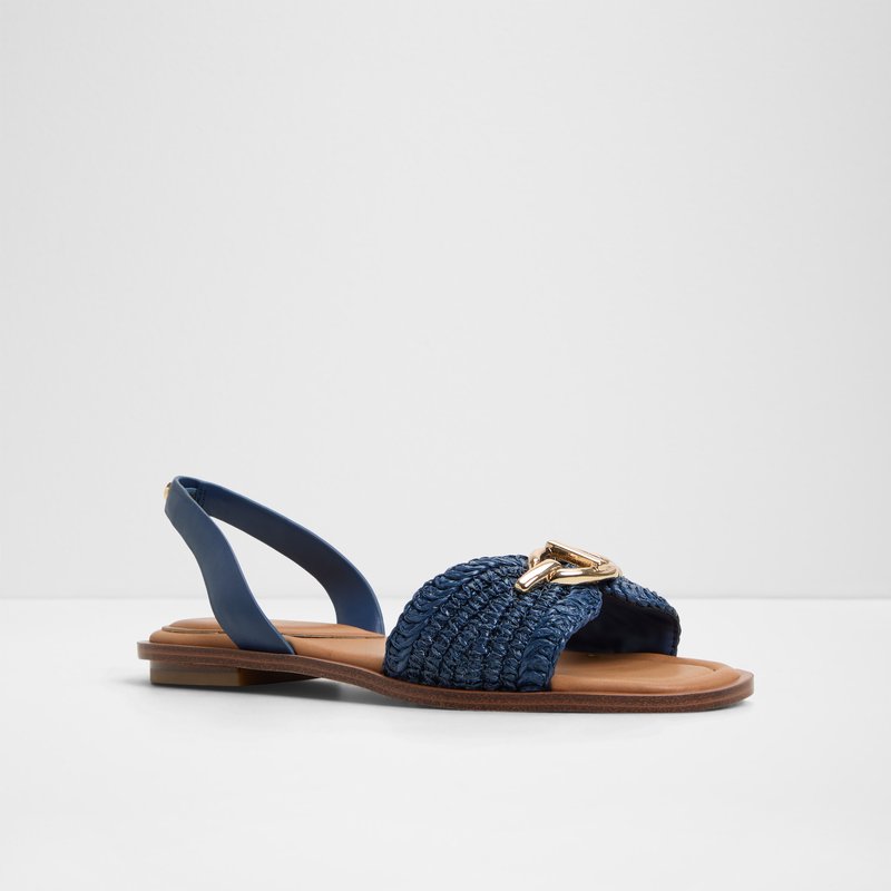 Aldo ravne sandale GOASSI TEX RAFFIA - plava 4