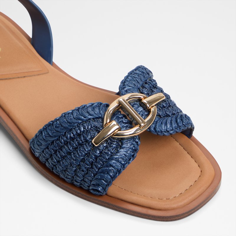 Aldo ravne sandale GOASSI TEX RAFFIA - plava 5