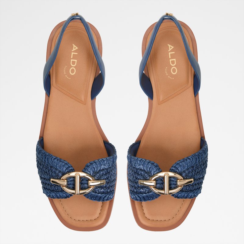 Aldo ravne sandale GOASSI TEX RAFFIA - plava 6