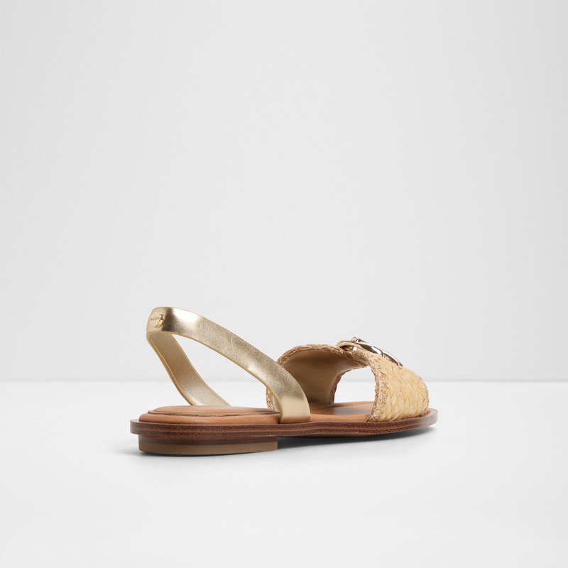 Aldo ravne sandale GOASSI TEX RAFFIA - zlatna 4