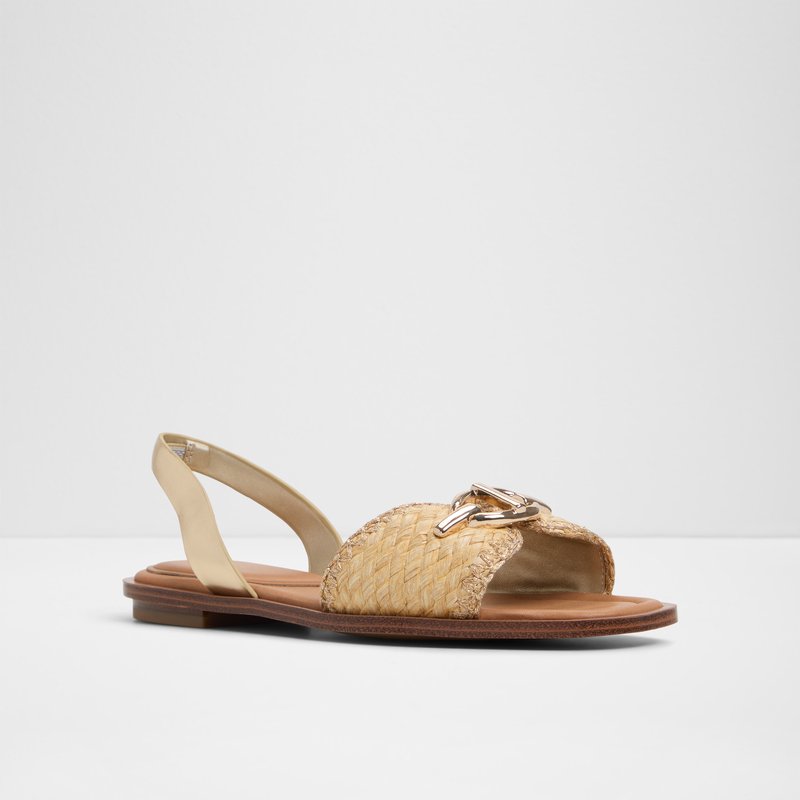 Aldo ravne sandale GOASSI TEX RAFFIA - zlatna 3