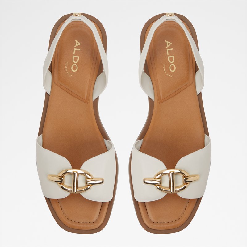 Aldo ravne sandale GOASSI SYN SMOOTH - bijela 6