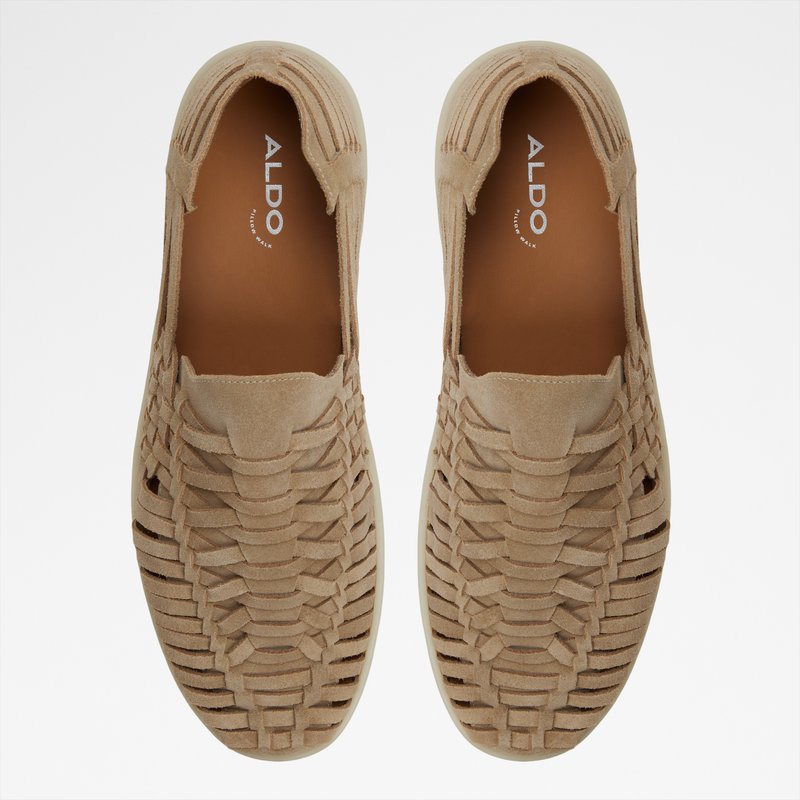 Aldo kožne muške mokasine GRECIO LEA SUEDE - bež 5