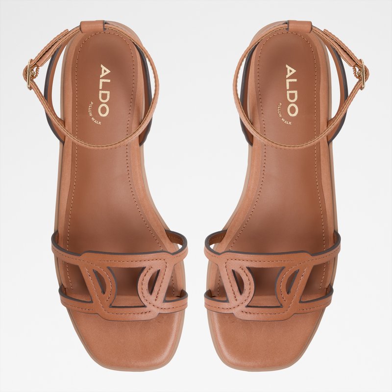 Aldo ravne sandale GREENGROVE LEA SMOOTH - smeđa 5