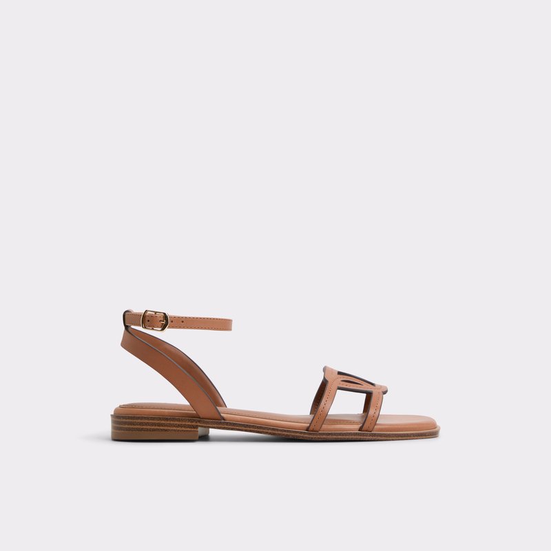 Aldo ravne sandale GREENGROVE LEA SMOOTH - smeđa 1