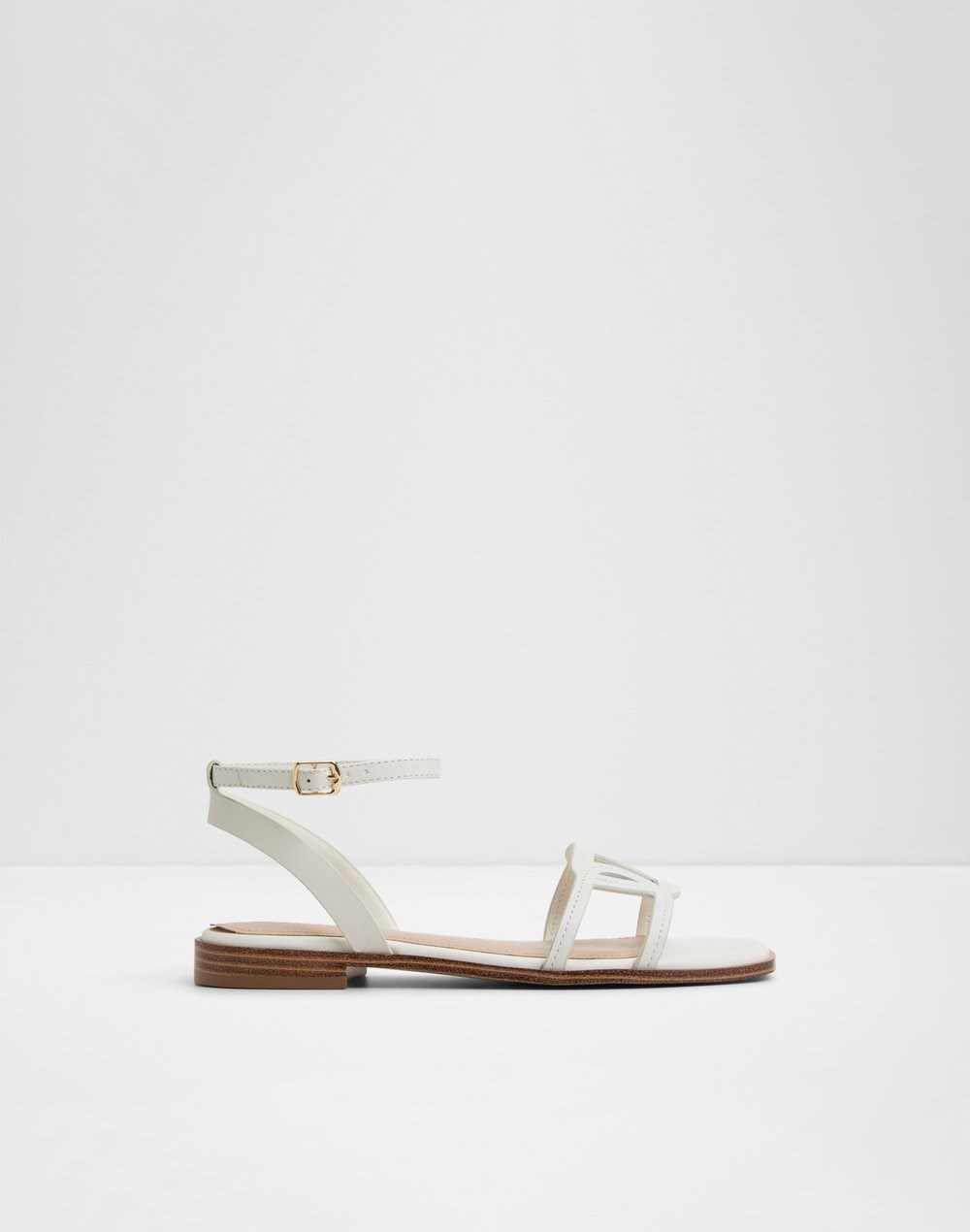 Aldo ravne sandale GREENGROVE LEA SMOOTH - bijela
