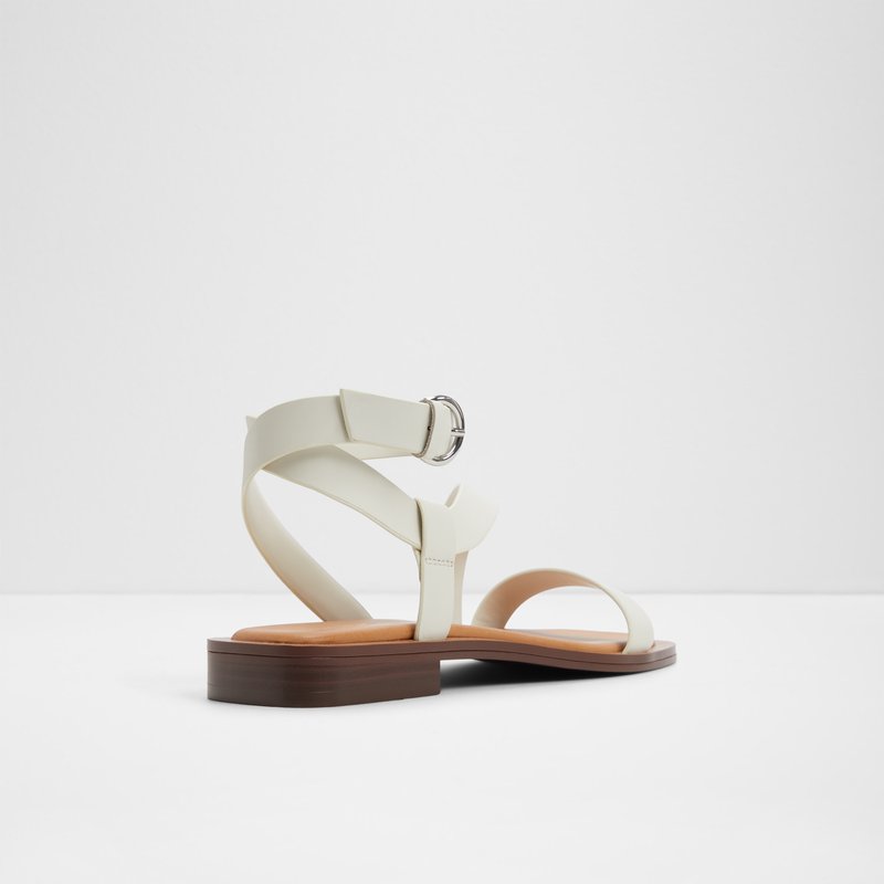 Aldo ravne sandale GRUGAR LEA SMOOTH - bijela 6