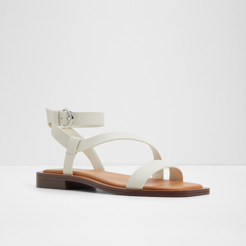 Aldo ravne sandale GRUGAR LEA SMOOTH - bijela 3