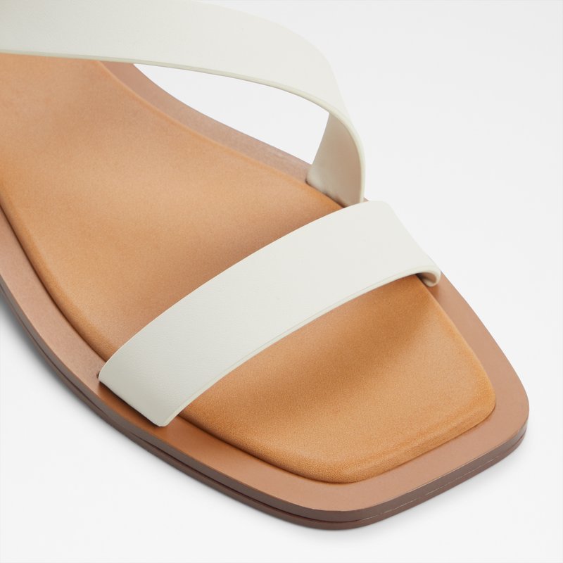 Aldo ravne sandale GRUGAR LEA SMOOTH - bijela 4