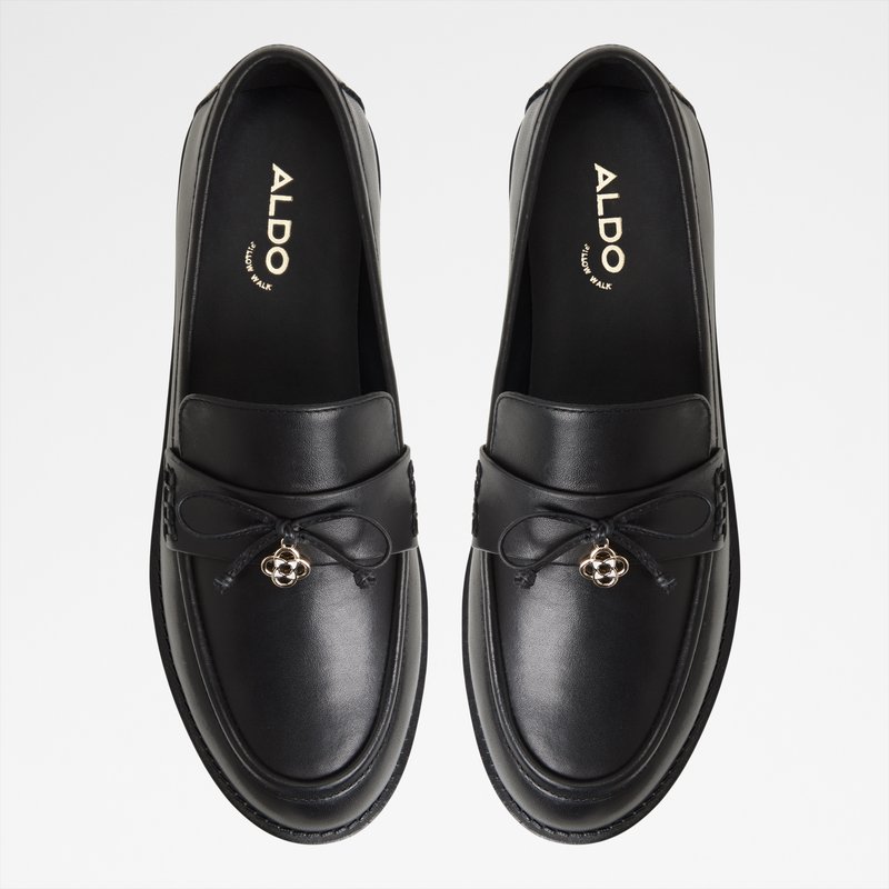 Aldo kožne ženske mokasine GWAJAR LEA SMOOTH - crna 5
