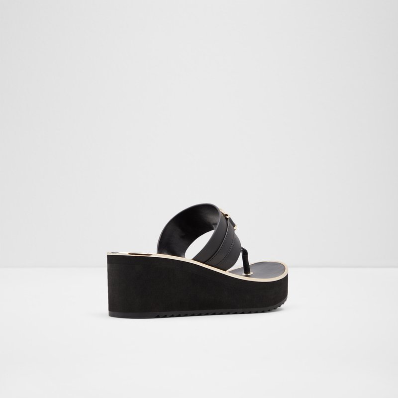 Aldo sandale na punu petu GWALIDIA SYN SMOOTH - crna 2