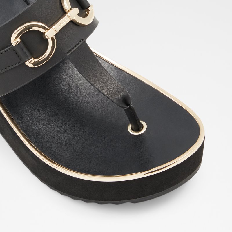 Aldo sandale na punu petu GWALIDIA SYN SMOOTH - crna 5