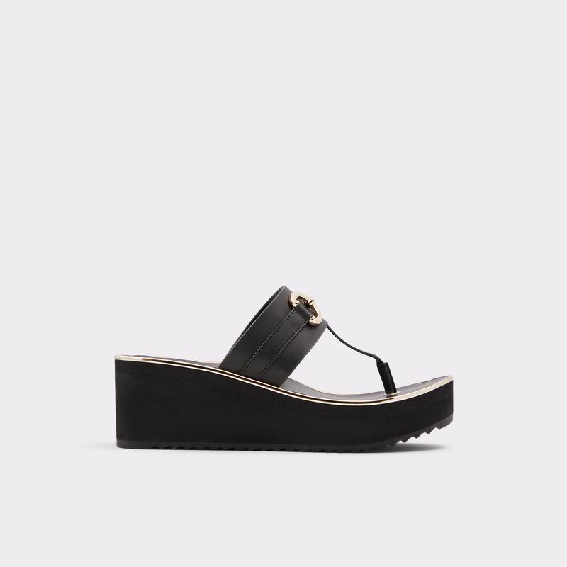 Aldo sandale na punu petu GWALIDIA SYN SMOOTH - crna 1