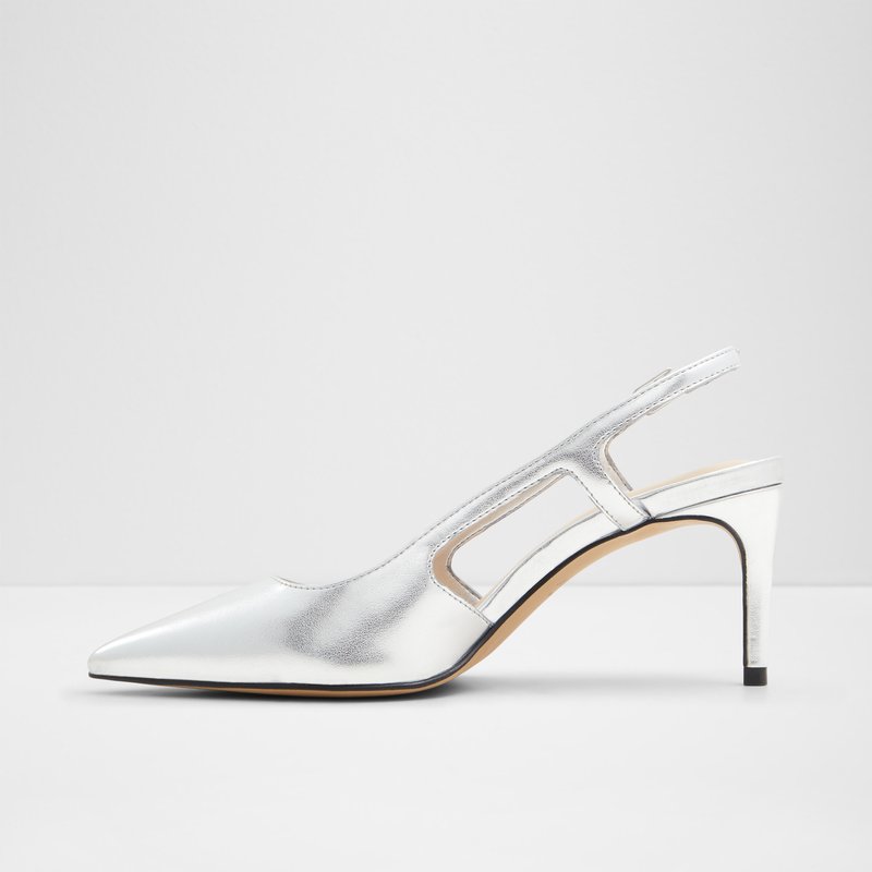 Aldo cipele na srednje visoku petu GWELIRIEN SYN METALLIC - srebrna 6