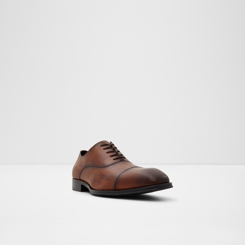 Aldo oxford cipele GWILAWIN LEA SMOOTH - smeđa 3