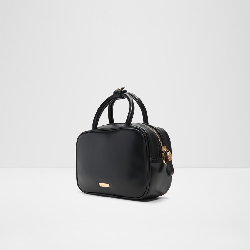 Aldo satchel torbica za nošenje na ramenu ili u ruci HALIEY SYN MIX MAT - crna 2