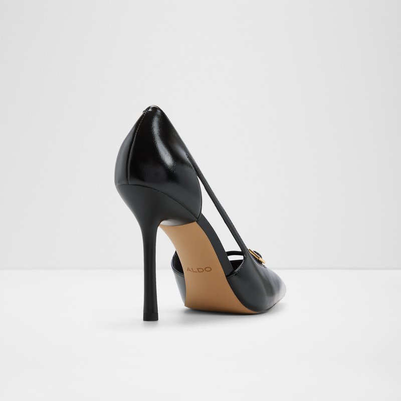 Aldo cipele na visoku petu HERBEY SYN CRACKLED - crna 2