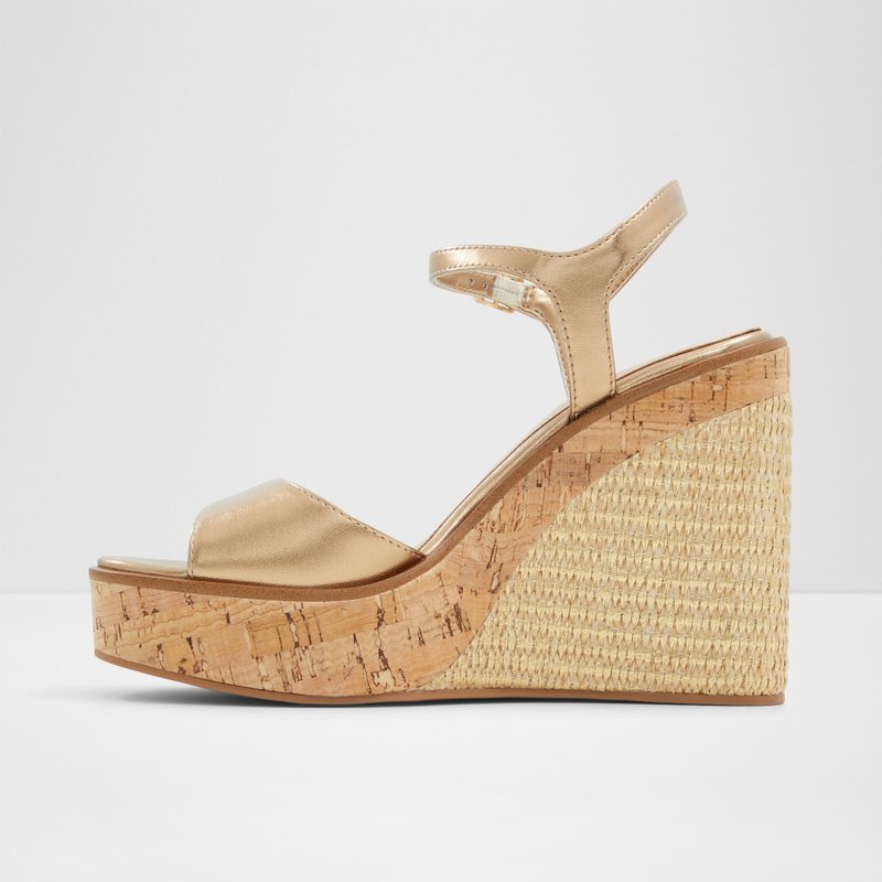 Aldo sandale na punu petu HIJIKI SYN METALLIC - zlatna 2