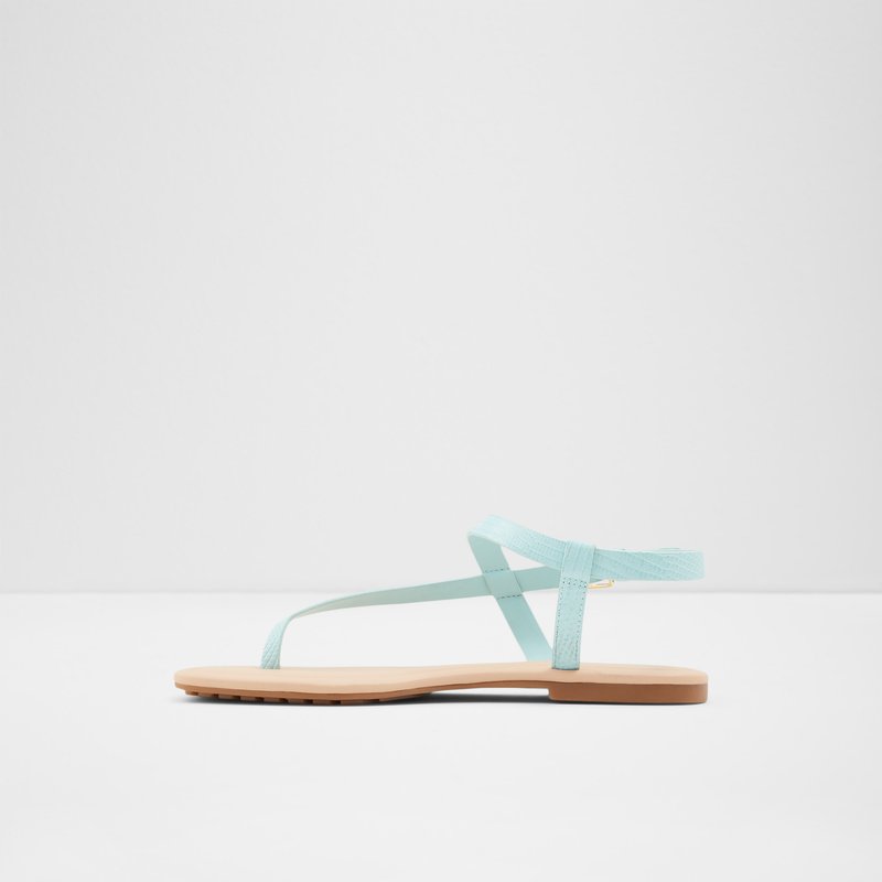 Aldo ravne sandale HOLTHUIS SYN EMB LIZARD - zelena 3