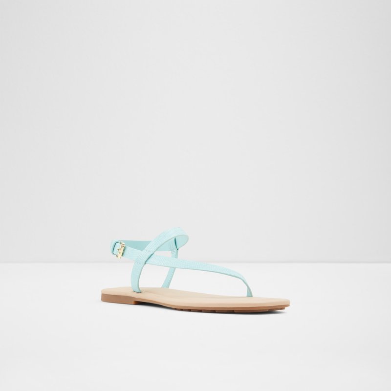 Aldo ravne sandale HOLTHUIS SYN EMB LIZARD - zelena 4