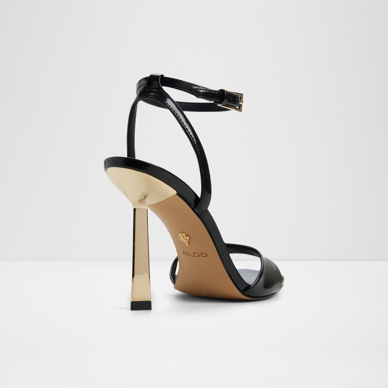 Aldo sandale na visoku petu ILLUSTRIOUS SYN SHINY - crna 2