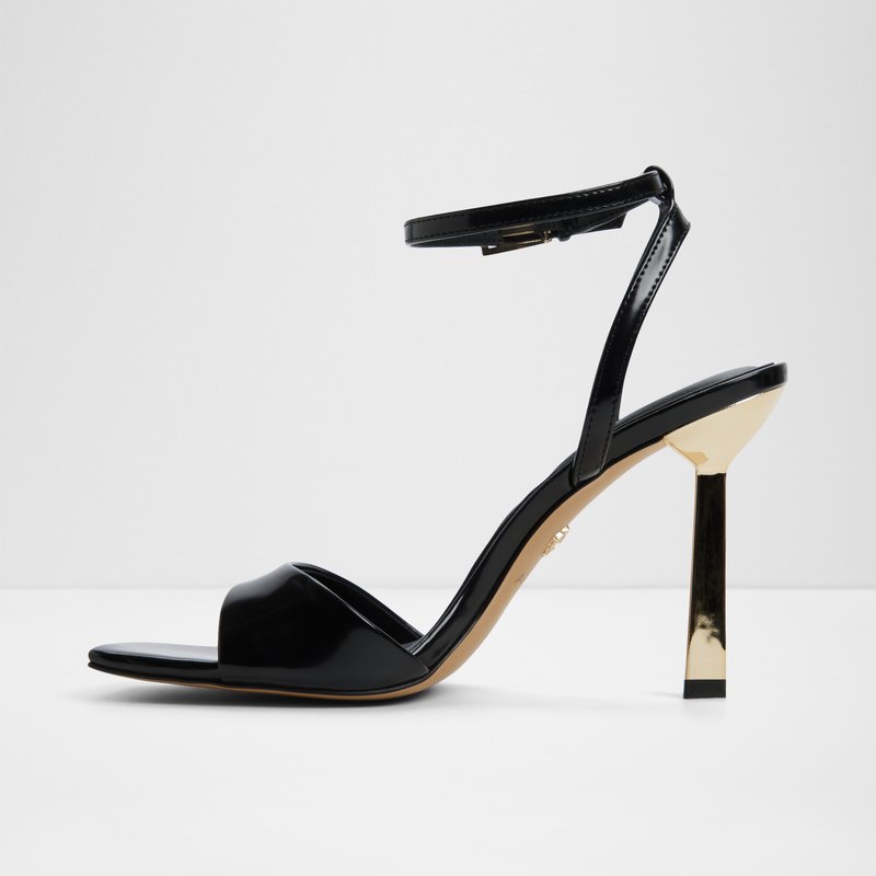 Aldo sandale na visoku petu ILLUSTRIOUS SYN SHINY - crna 6