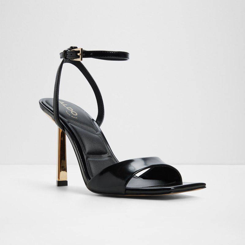 Aldo sandale na visoku petu ILLUSTRIOUS SYN SHINY - crna 3