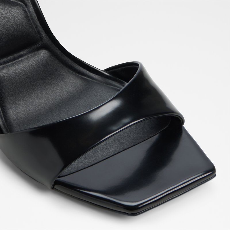 Aldo sandale na visoku petu ILLUSTRIOUS SYN SHINY - crna 4