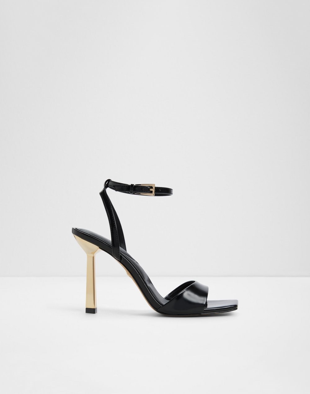 Aldo sandale na visoku petu ILLUSTRIOUS SYN SHINY - crna