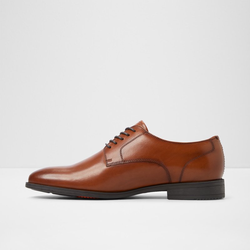 Aldo derby cipele INTANJAY-IN LEA SMOOTH - smeđa 7