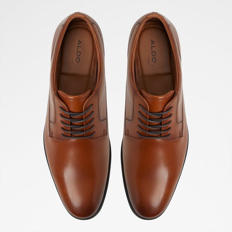 Aldo derby cipele INTANJAY-IN LEA SMOOTH - smeđa 5
