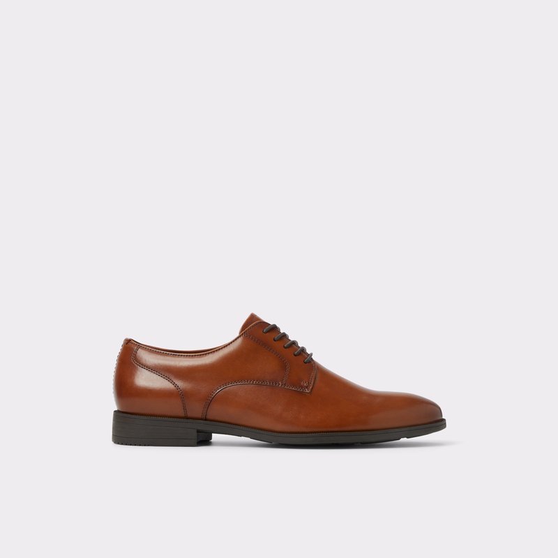 Aldo derby cipele INTANJAY-IN LEA SMOOTH - smeđa 1