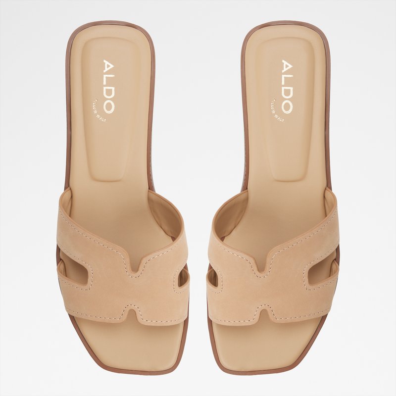 Aldo ravne natikače ITSANDAL LEA NUBUCK - bež 5