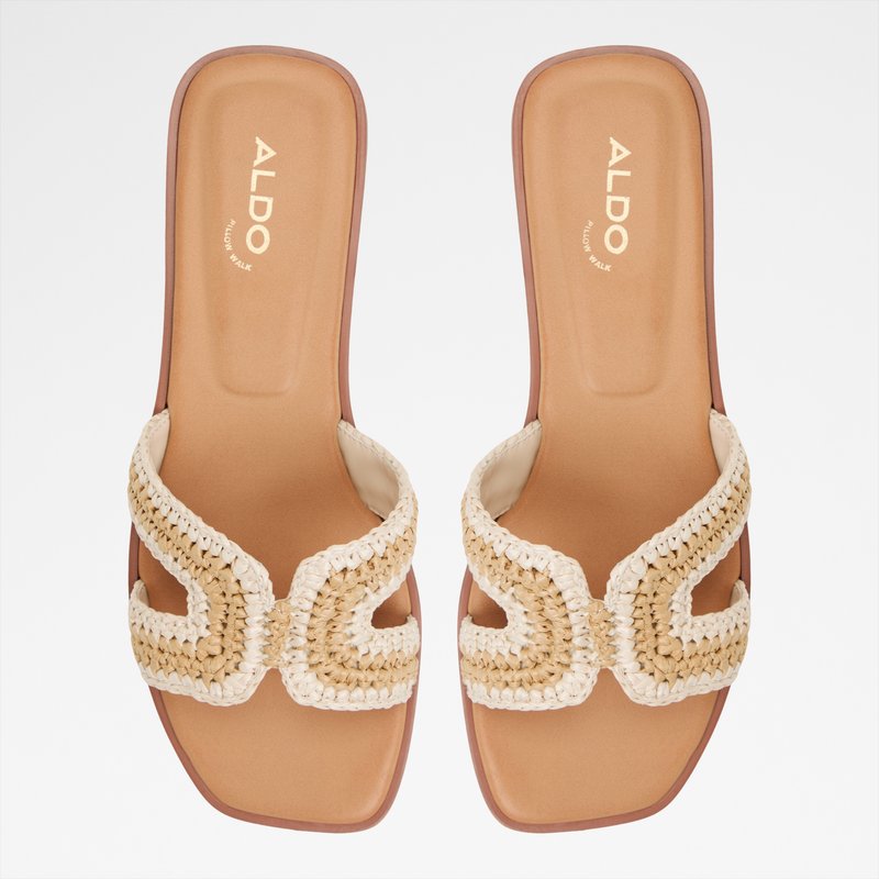 Aldo ravne natikače ITSANDAL TEX RAFFIA - bež 6