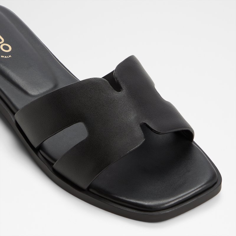 Aldo ravne natikače ITSANDAL LEA SMOOTH - crna 4