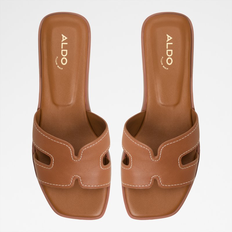 Aldo ravne natikače ITSANDAL LEA SMOOTH - smeđa 6