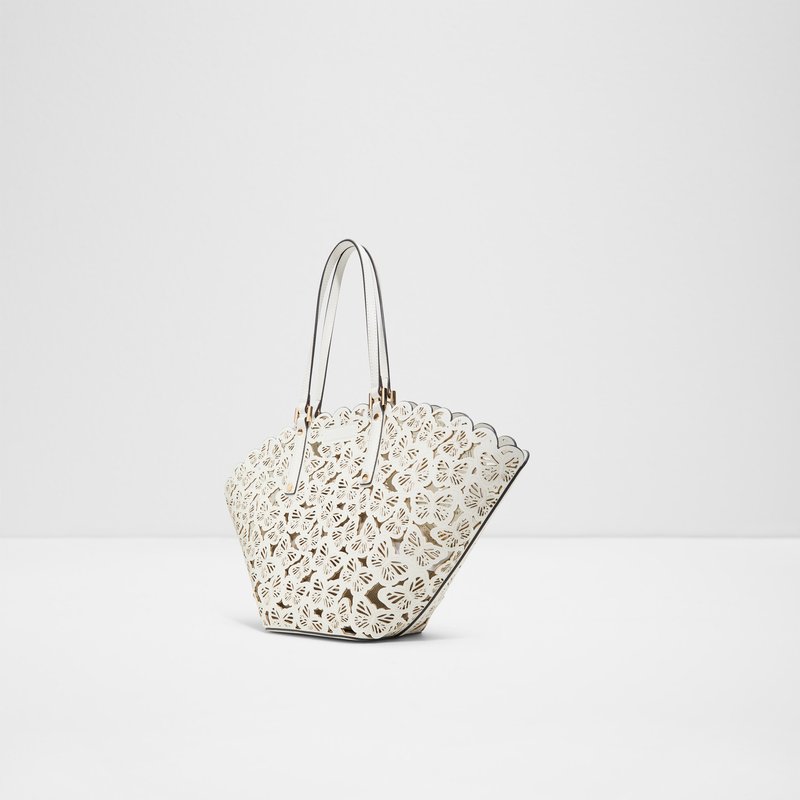 Aldo satchel torbica za nošenje na ramenu ili u ruci JACINTA SYN LASER CUT - bijela 2
